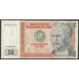 Peru 50 Intis 6 Mar 1986 P131a