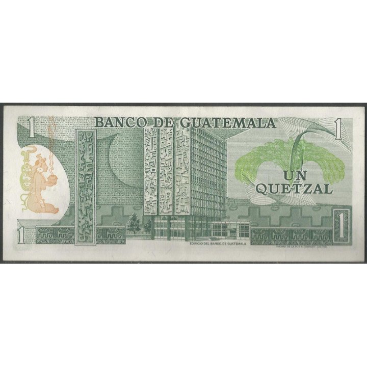 Guatemala 1 Quetzal 6 Ene 1982 P59c reverso