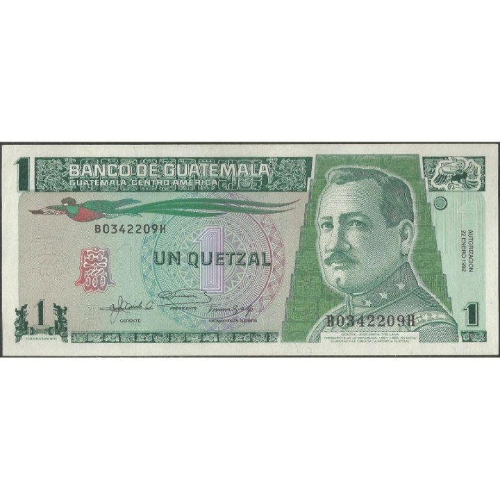 Guatemala 1 Quetzal 22 Ene 1992 P73c
