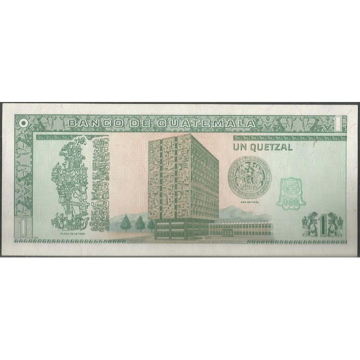 Guatemala 1 Quetzal 27 Sep 1994 P87b reverso