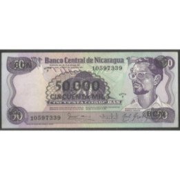 Nicaragua 50.000 Cordobas D1987 P148