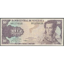 Venezuela 10 Bolivares 29 Ene 1980 A 8 Dig P57a