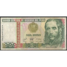 Peru 1.000 Intis 26 Jun 1987 P136b