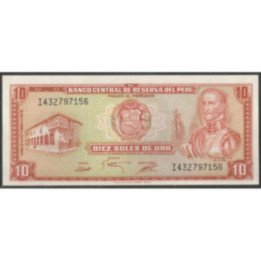 Peru 10 Soles 2 Oct 1975 P106
