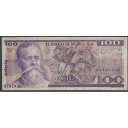 Mexico 100 Pesos 27 Ene 1981 Serie RE P74a