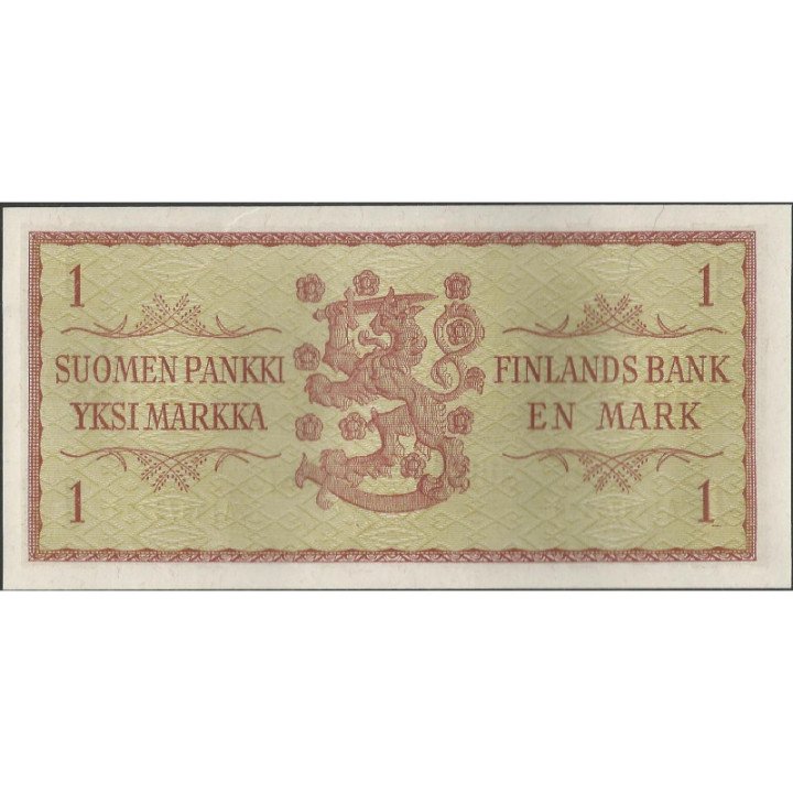 Finlandia 1 Markka 1963 P98a reverso