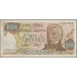 Argentina 1.000 Pesos ND1976-83 Serie G P304c