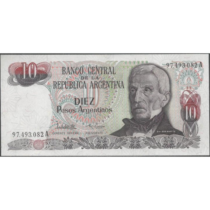 Argentina 10 Pesos Argentinos ND1983-4 Serie A P313a