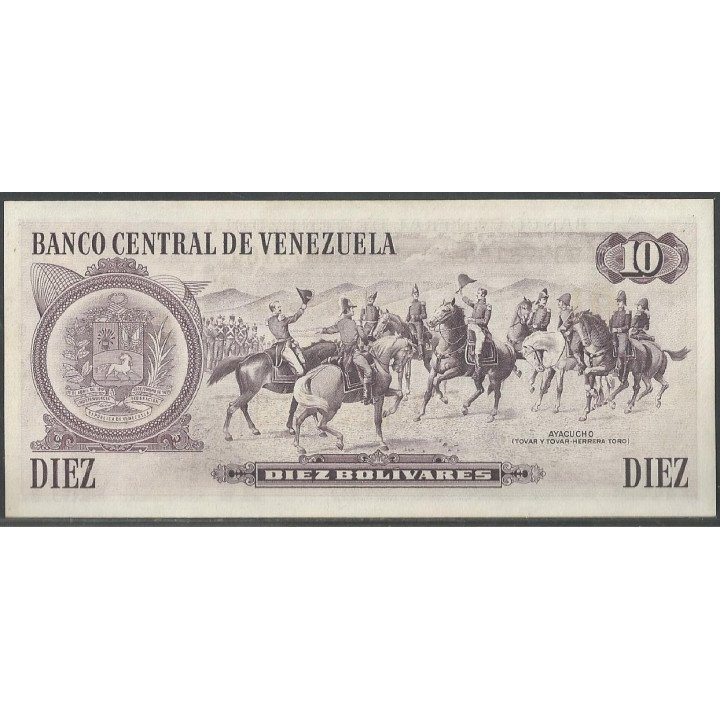 Venezuela 10 Bolivares 6 Oct 1981 C 8 Dig P60a reverso