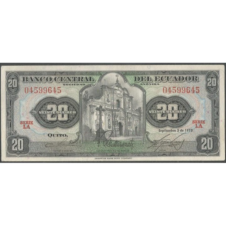 Ecuador 20 Sucres 3 Sep 1973 LA P103b