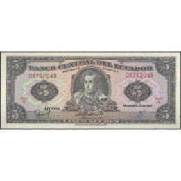 Ecuador 5 Sucres 22 Nov 1988 IE P113d