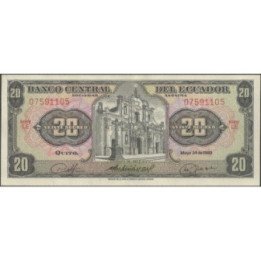 Ecuador 20 Sucres 24 May 1968 LE P115b
