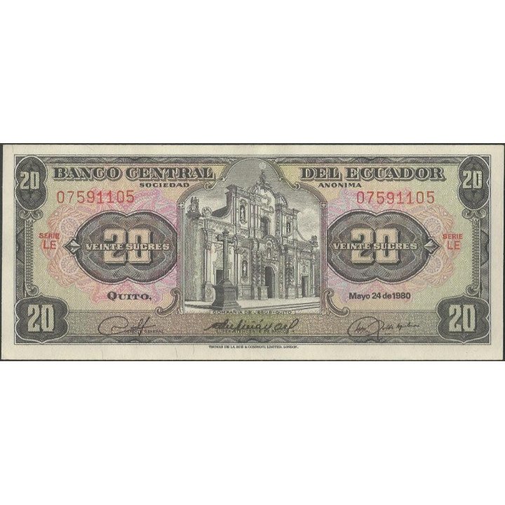 Ecuador 20 Sucres 24 May 1968 LE P115b