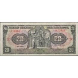 Ecuador 20 Sucres 29 Abr 1986 LN P121Aa