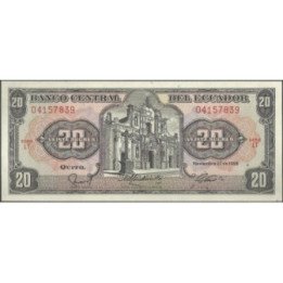 Ecuador 20 Sucres 22 Nov 1988 LT P121Aa