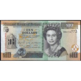Belize 10 Dollars 1 Nov 2011 P68d