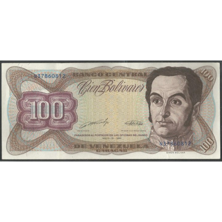 Venezuela 100 Bolivares 31 May 1990 N 8 Dig P66c
