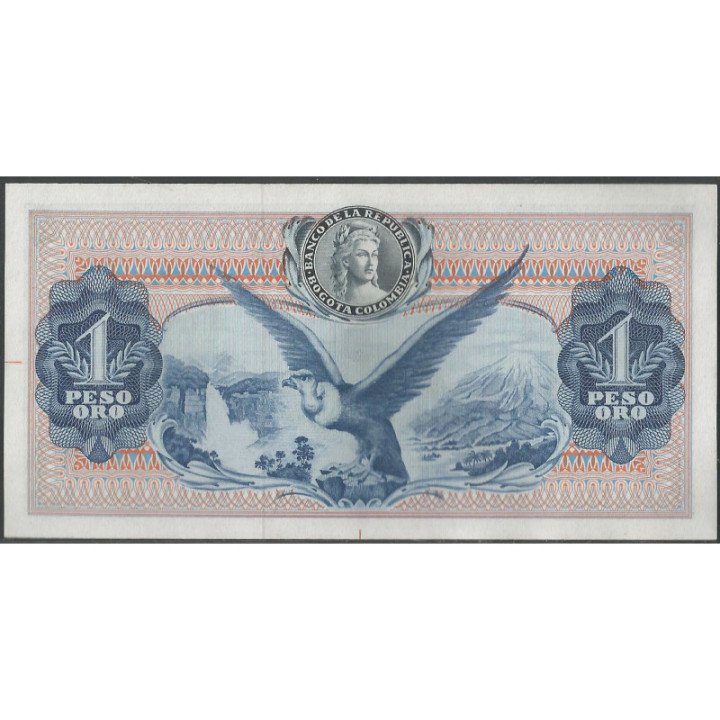 Billete de 1 Peso 12 Oct 1963 BGW051 reverso