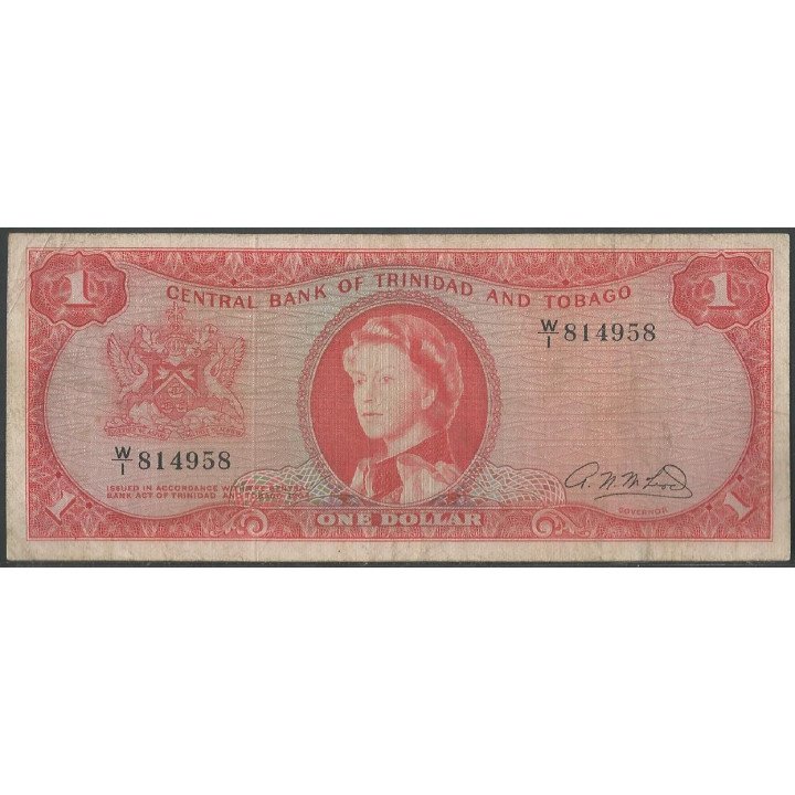 Trinidad y Tobago 1 Dollar L1964 Firma 2 P26b