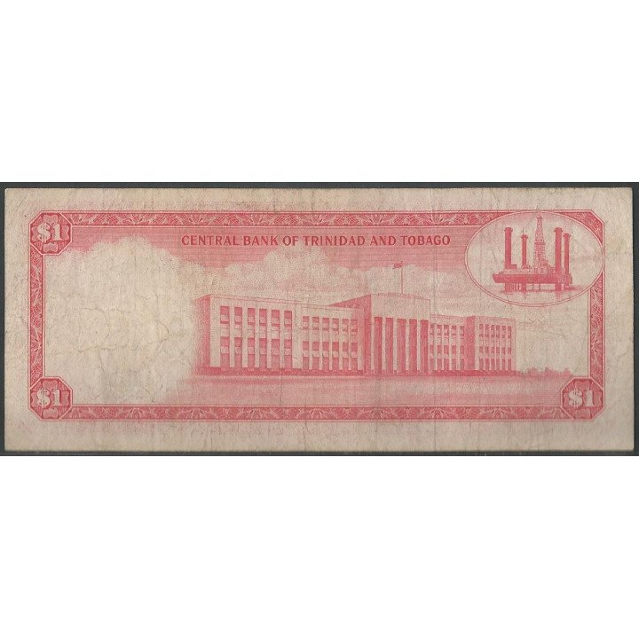 Trinidad y Tobago 1 Dollar L1964 Firma 2 P26b reverso