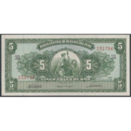 Peru 5 Soles 18 Jun 1965 P83a