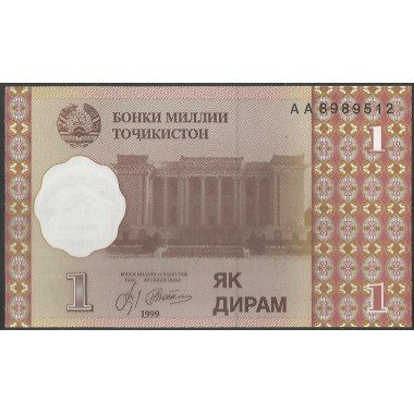 Tajikistan, 1 Diram 1999 P10a