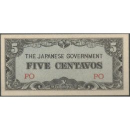 Filipinas Ocupacion Japonesa WWII 5 Centavos ND1942 PO P103a