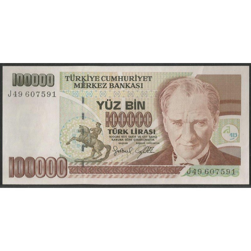 Turkya, 100.000 Liras L1970 (1991) P206