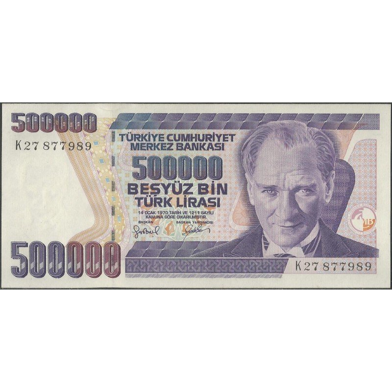 Turkya, 500.000 Liras L1970 (1998) P212