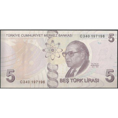 Turkya, 5 Liras ND2009 P222c