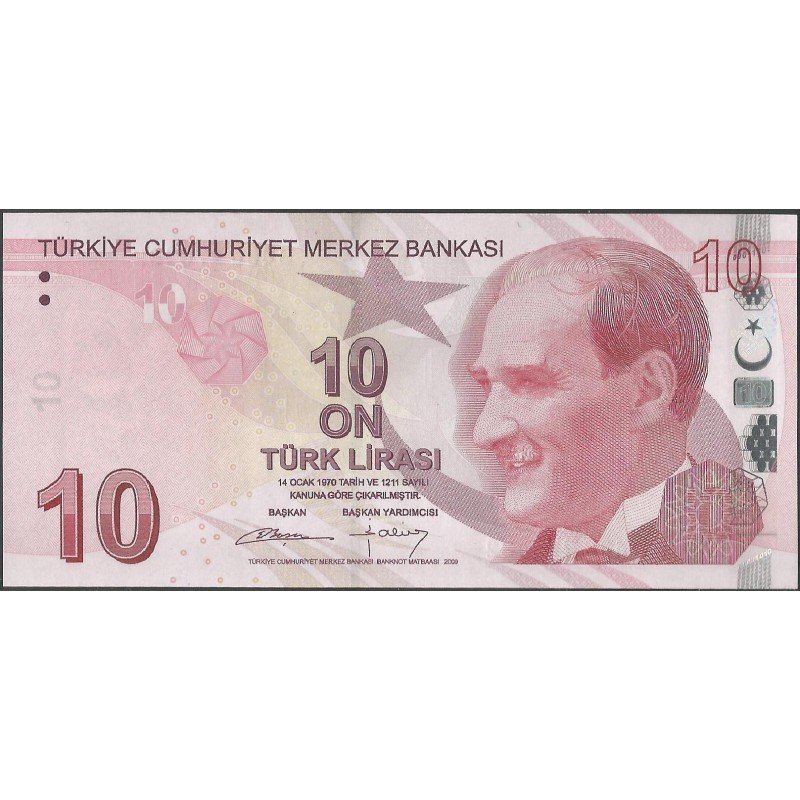 Turkya, 10 Liras ND2009 P223b
