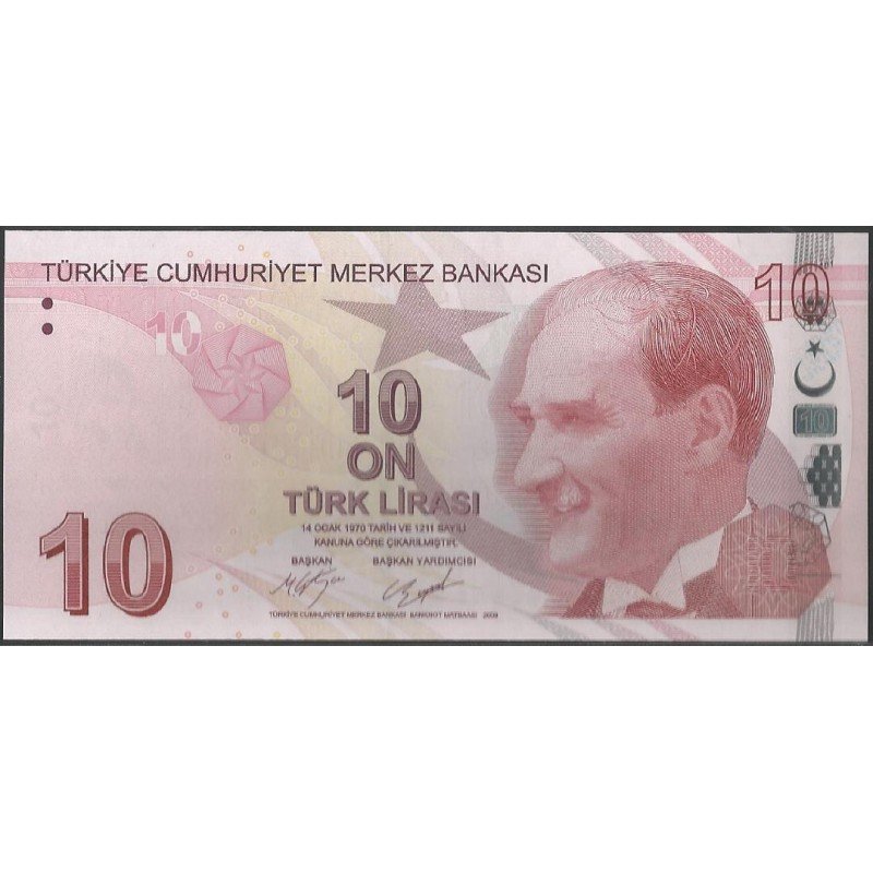 Turkya, 10 Liras ND2009 P223c