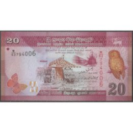 Sri Lanka 20 Rupias de 4 Feb 2015 P123c