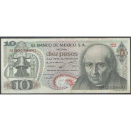 Mexico 10 Pesos 3 Feb 1971 Serie 1AM P63d