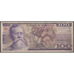 Mexico 100 Pesos 27 Ene 1981 Serie SM P74a