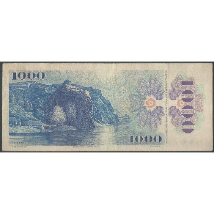 Checoeslovaquia 1.000 Korun 1985 C P98a reverso