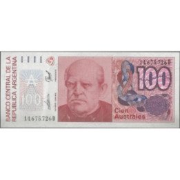 Argentina 100 Australes ND1985-90 Serie D P327c