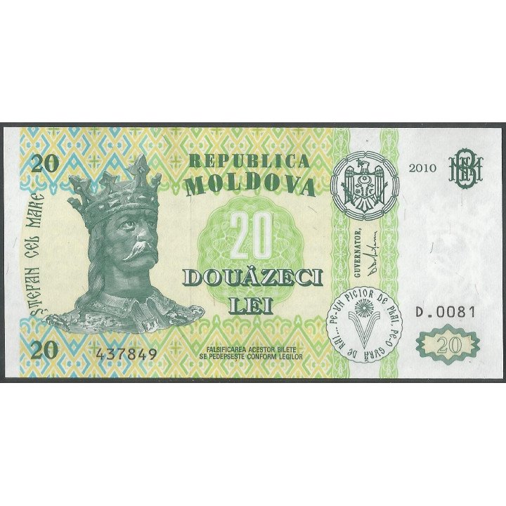 Moldavia 20 Lei 2010 P13i