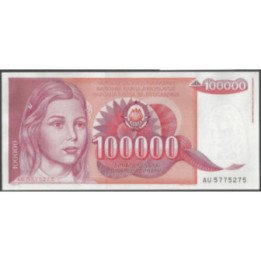 Yugoeslavia 100.000 Dinara 1 May 1989 P97