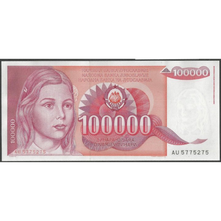 Yugoeslavia 100.000 Dinara 1 May 1989 P97