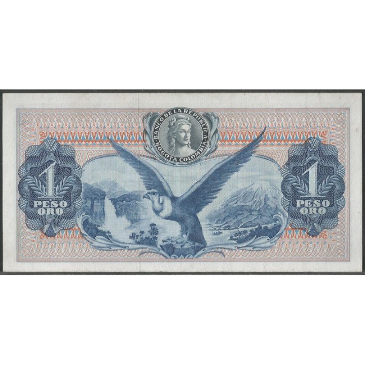 Billete de 1 Peso 2 ene 1964 BGW053 reverso