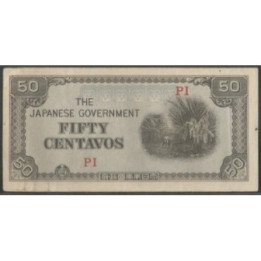 Filipinas Ocupacion Japonesa WWII 50 Centavos ND1942 PI P105a