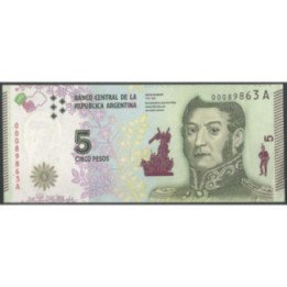 Argentina 5 Pesos ND2015 Serie A P359