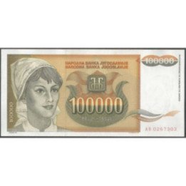 Yugoeslavia 100.000 Dinara 1993 P118