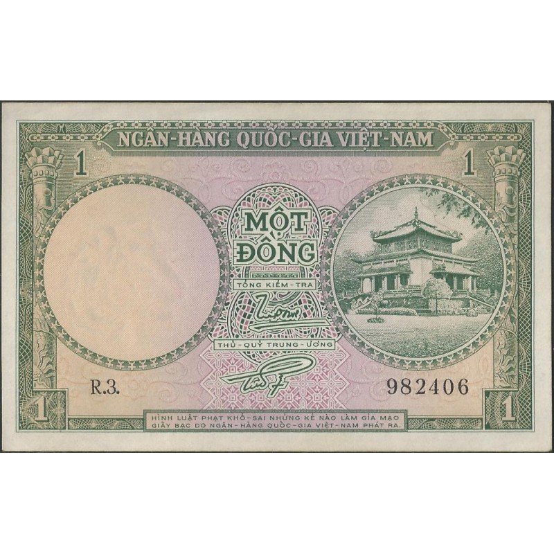 Vietnam Sur, 1 Dong  ND1956 P1a