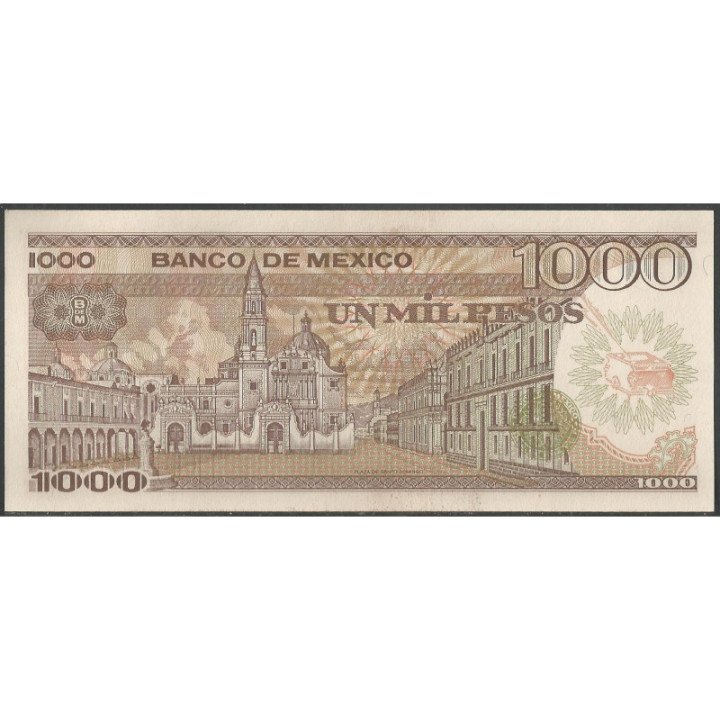 Mexico 1.000 Pesos 30 Oct 1984 Serie WP P81 reverso
