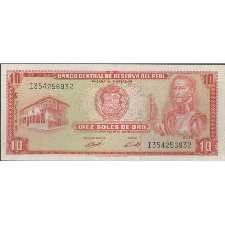 Peru 10 Soles 24 May 1973 P100c