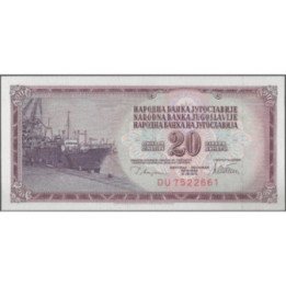 Yugoeslavia 20 Dinara 12 Ago 1978 P88a