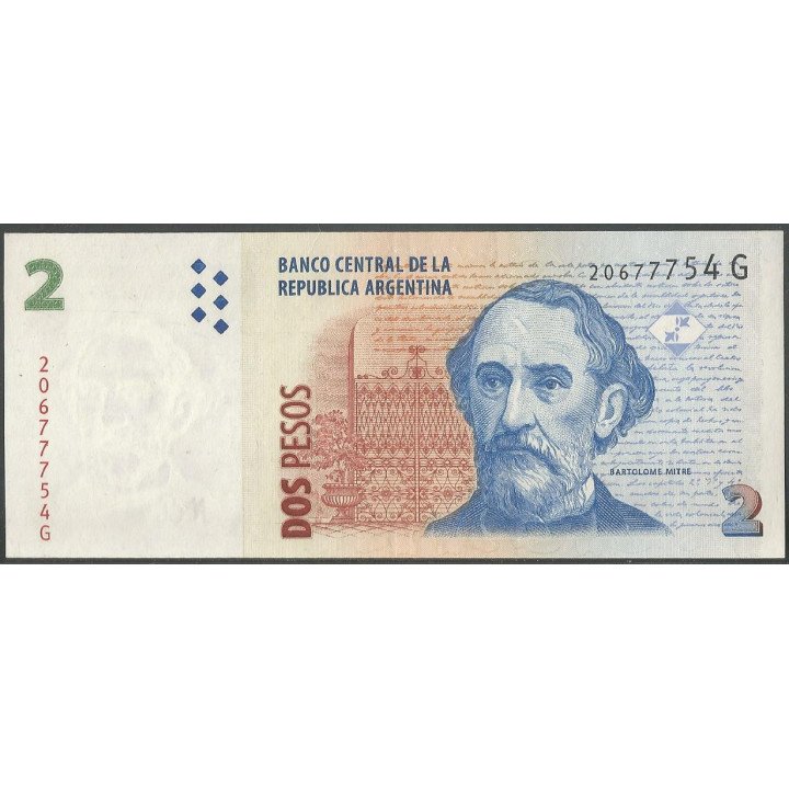 Argentina 2 Pesos ND2002 Serie G P352