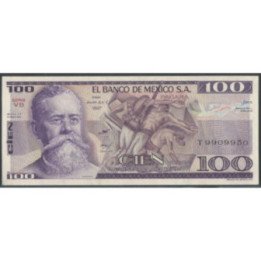 Mexico 100 Pesos 25 Mar 1982 Serie VB P74c